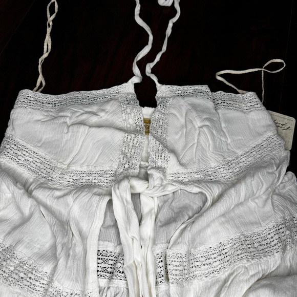 Free People Lorelai Maxi Top White/Ivory Bohemian Halter Top Medium NWT - Picture 8 of 14